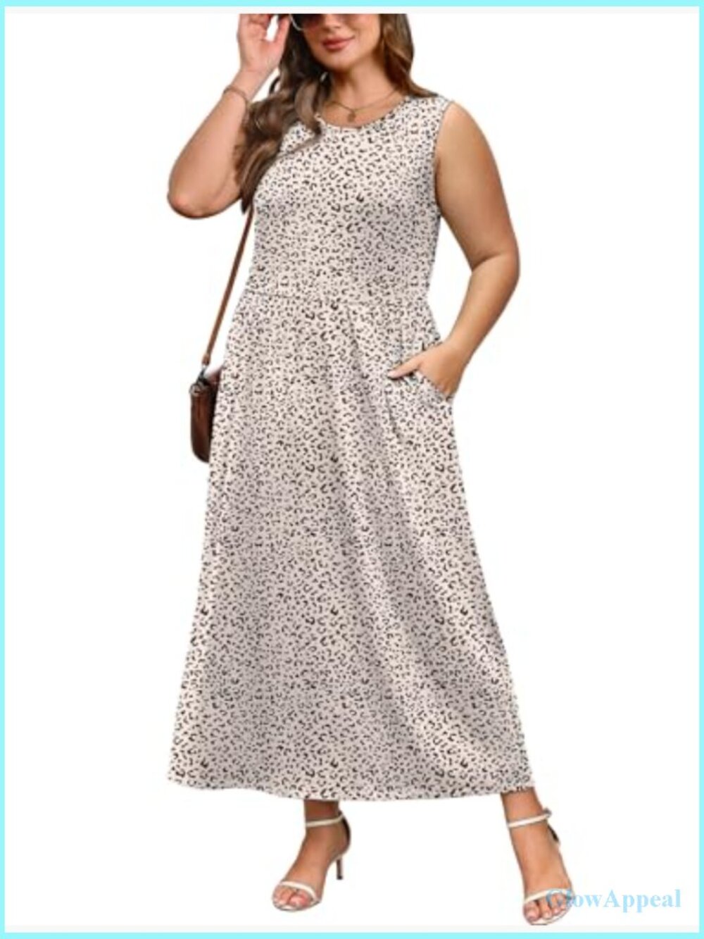 Maxi Dress Long Flowy A-Line Sleeveless Sundress with Pockets - Picture 4 of 5